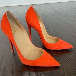 Brand New So Kate 120 Orange Suede Size 38 (8)